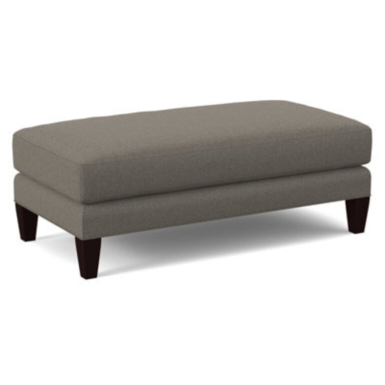 Celeste 48" Wide Rectangle Standard Ottoman Body Fabric: Gray Sugar Performance; 0863-84, Leg Color: Java Finish