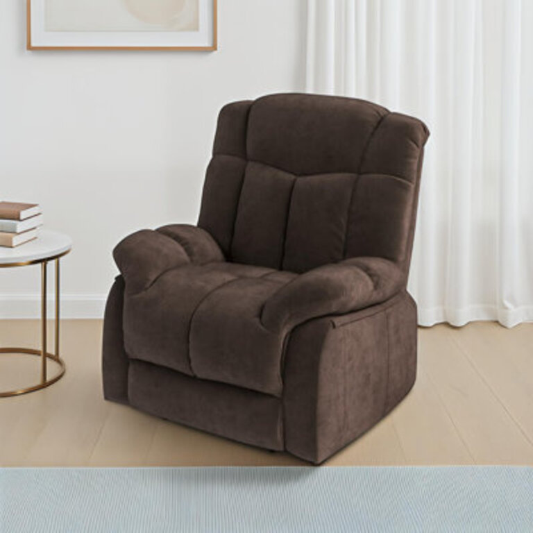 366 Wide Classic and Overstuffed Soft Heavy Duty Power Lift Assist Recliner