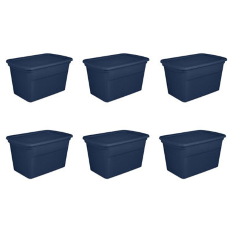 Sterilite 30 Gallon Plastic Stackable Storage Tote Container Box