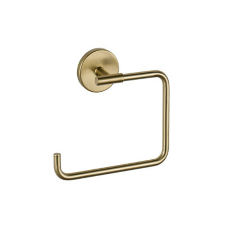 Trinsic Wall Mount Square Open Towel Ring Bath Hardware Accessory Finish: Champagne Bronze