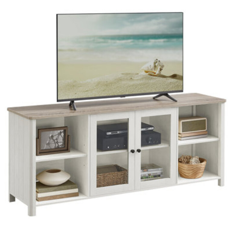Arainn TV Stand for TVs up to 65" Color: Rustic White/Greige
