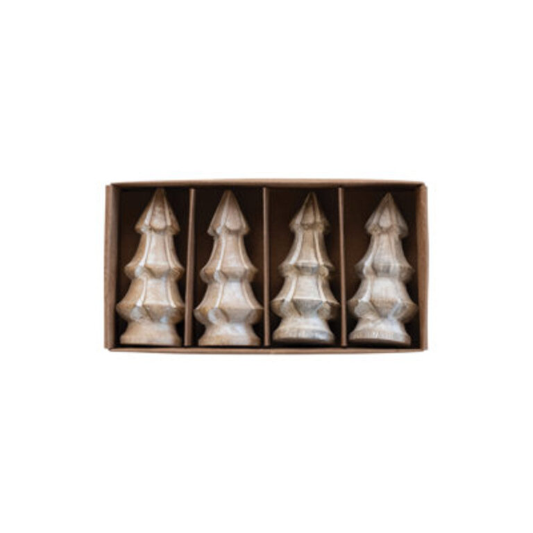 Mango Wood Christmas Trees In Kraft Box