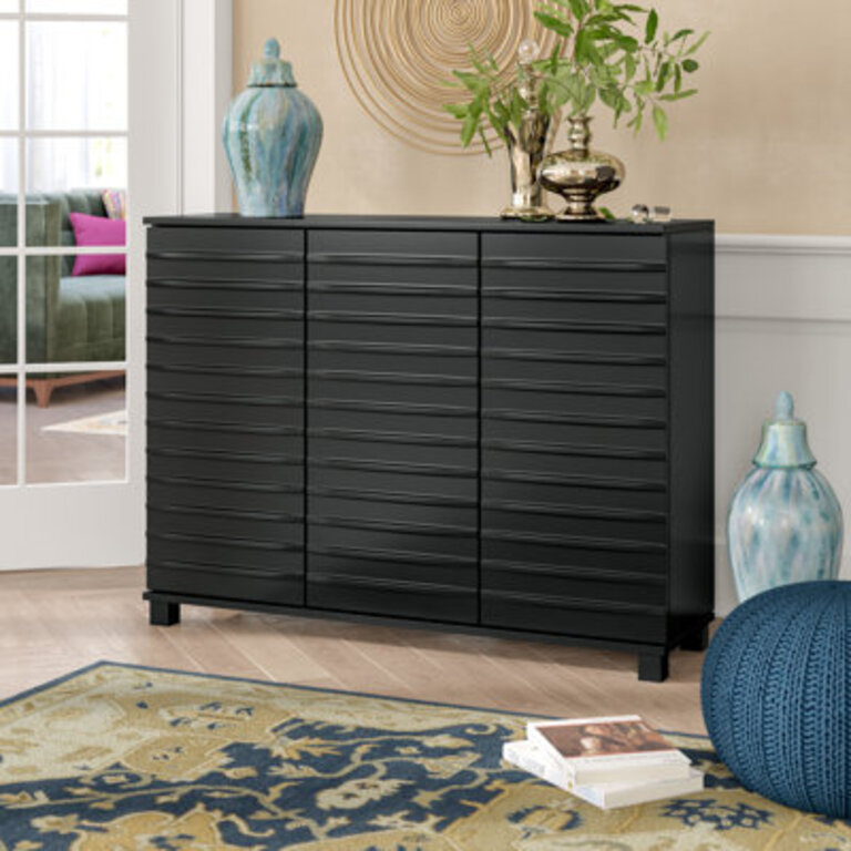 Wagram 3 - Door Console Table Color: Black