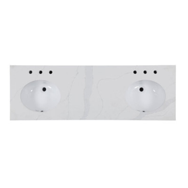 Alsup 66 Double Bathroom Vanity with Top
