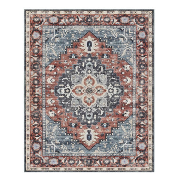 Autavia Area Rug Non-Slip Carpet Traditional Vintage Style Machine Washable