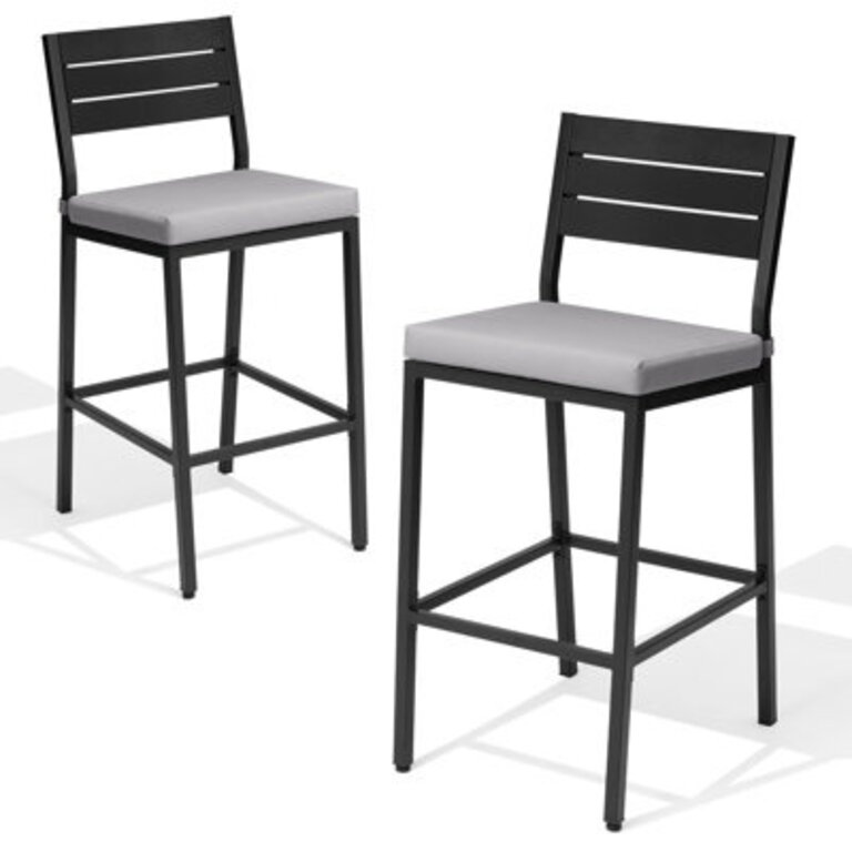 Metal Outdoor 268 Counter Stool with Cushion
