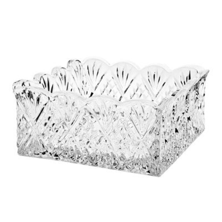 Dublin Crystal Scalloped Napkin Holder