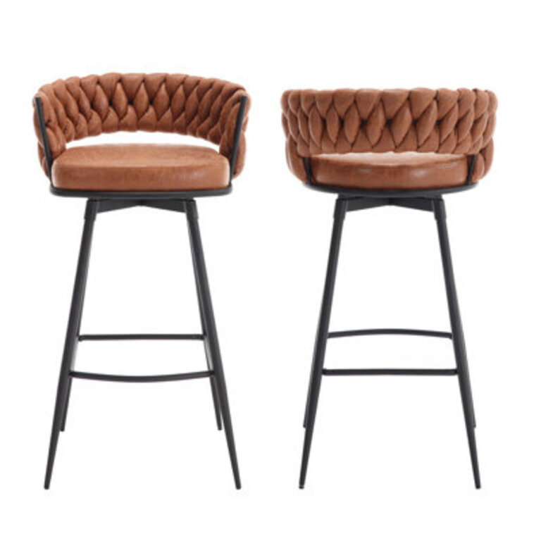 Set of 2 Kymberlynn Upholstered Counter Stools