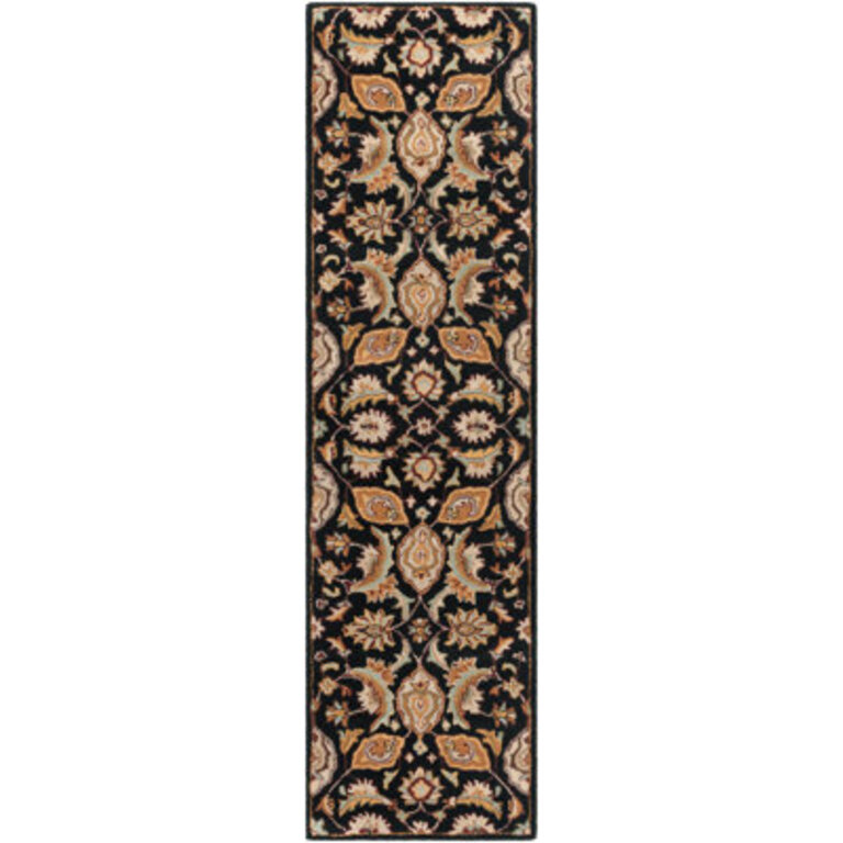 Oriental Handmade Tufted Wool BlackCamelBeigeBrown Area Rug