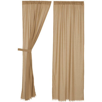Francoise Cotton Blend Sheer Curtain Panel Pair