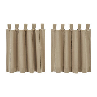 Cumberledge Cotton Striped Tailored Cafe Curtain