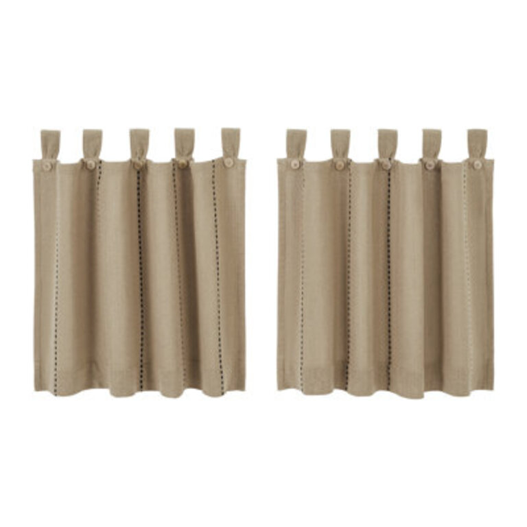 Cumberledge Cotton Striped Tailored Cafe Curtain