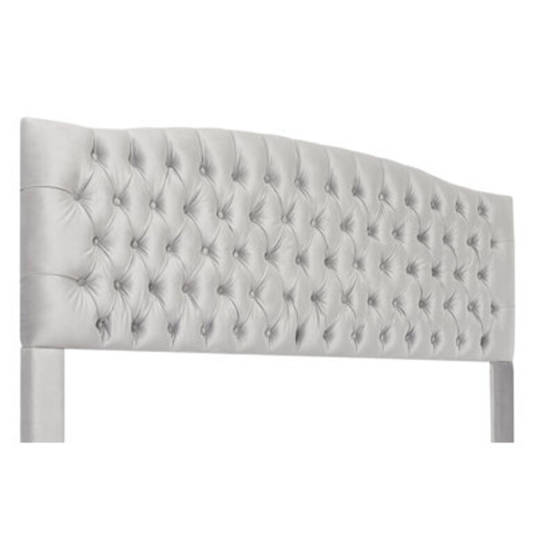 Elle Decor Celeste Tufted Upholstered Padded Headboard with Contemporary Button Tufting