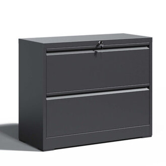 2 Drawer Metal Lateral File Cabinet with Lock for Home Office A4LetterLegal Size