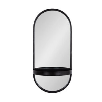 Lumi Metal Flat Mirror with Shelves