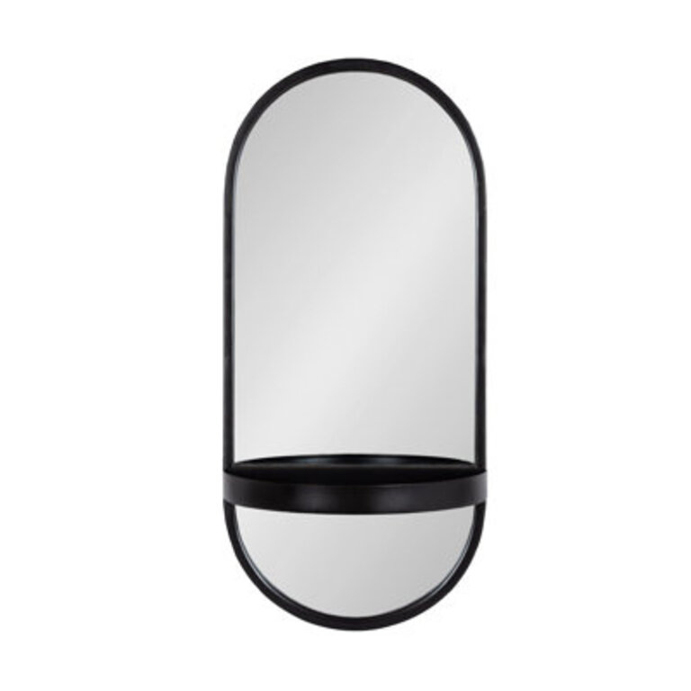 Lumi Metal Flat Mirror with Shelves