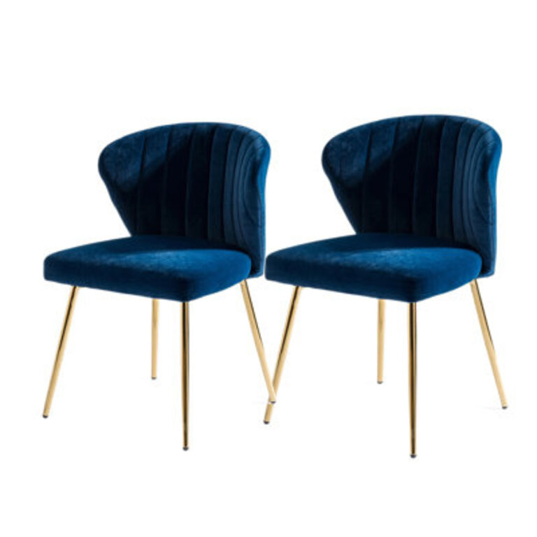 Set of 2 Axia Tufted Velvet Dining Chairs