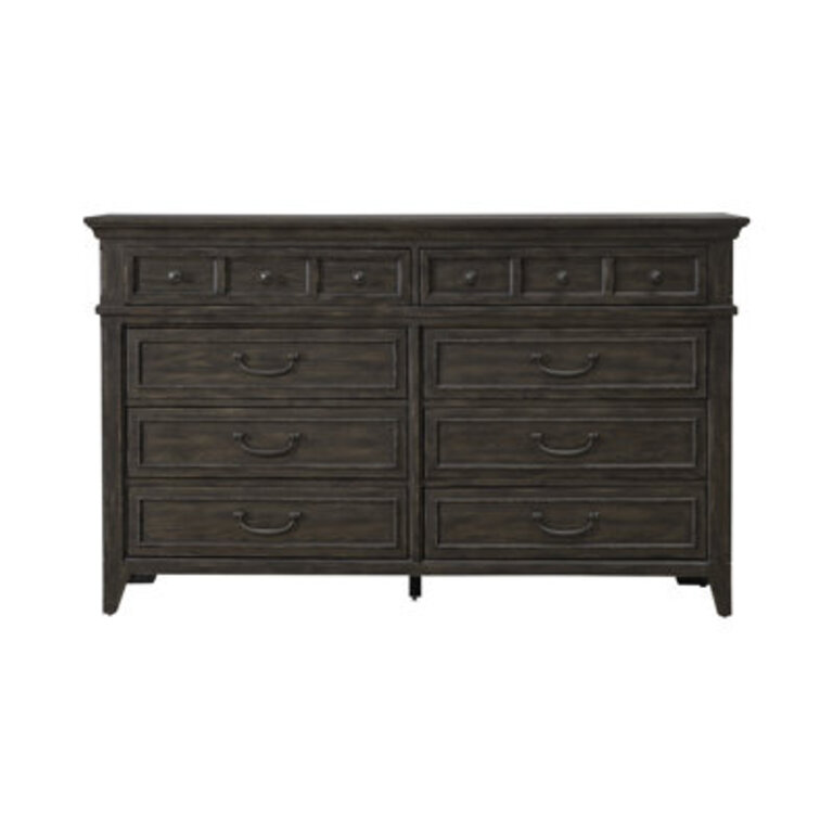 Trelawny 8 Drawer Dresser - Saddle Brown