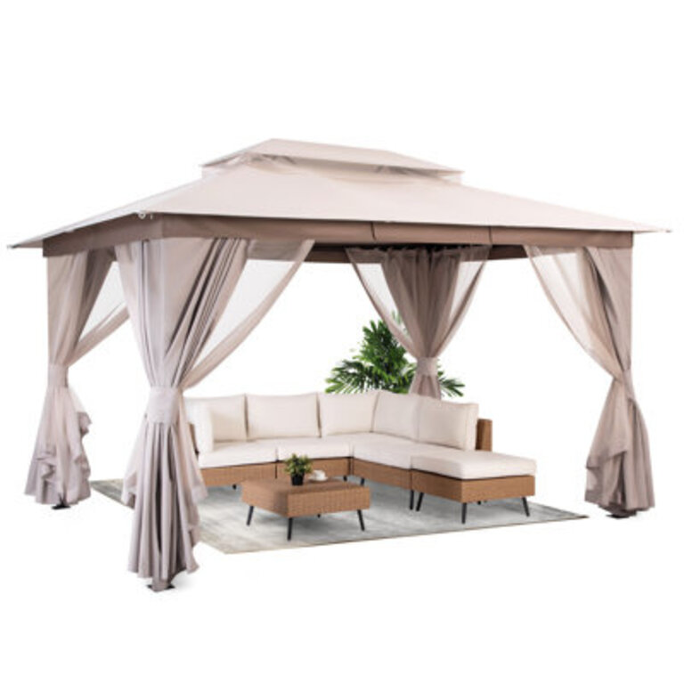 Lausaint Home 10x13 Steel Patio Gazebo