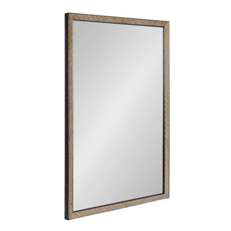 Rectangle Ornate Textured Bathroom Mirror