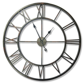 Balliol Iron Wall Clock - Decorative Metal Timepiece for Home  Office