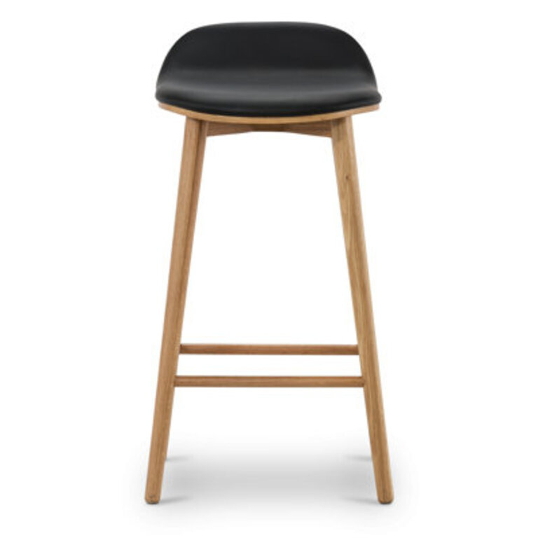 26 H Solid Wood Genuine Leather Counter Stool