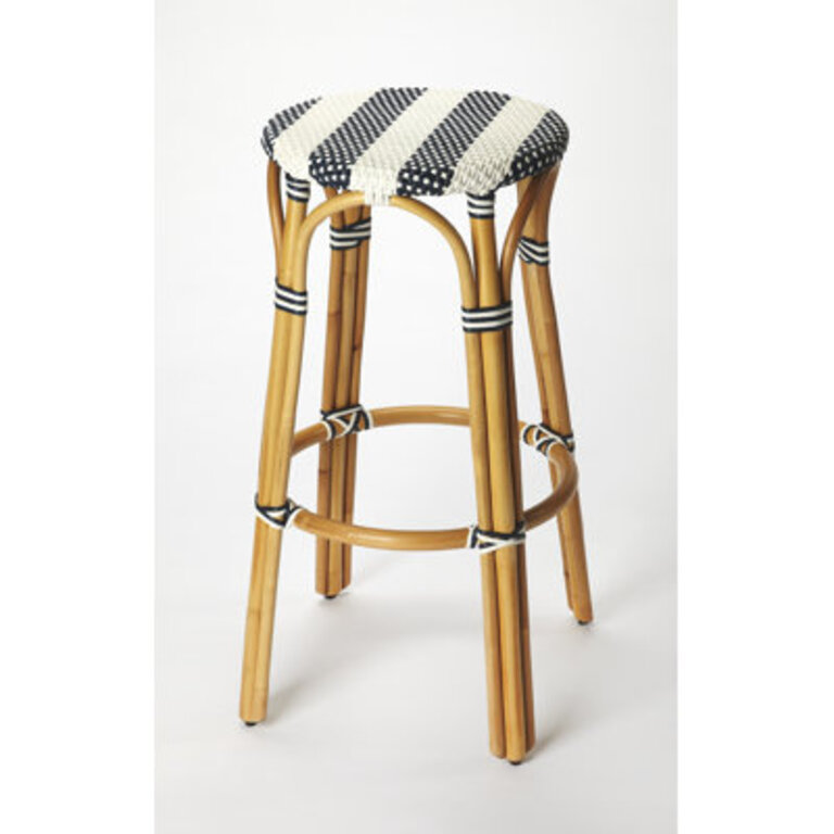 Alastair Hand-Woven Rattan Bar  Counter Stool