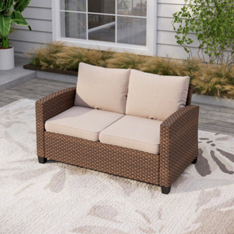 Argyri Stylish Wicker Outdoor Patio Loveseat