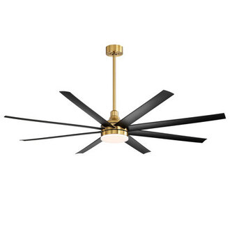 Jamii-Leigh 657284 inch Large IndoorCovered Outdoor Modern Ceiling Fan with Led Lights and Remote 6-Speed Reversible Quiet DC Motor Timer 8-ABS-Blade