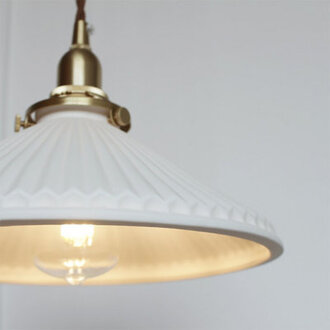 Eliase Simple Style Ceramics Pendant Lamp Brass Hanging Ceiling Light