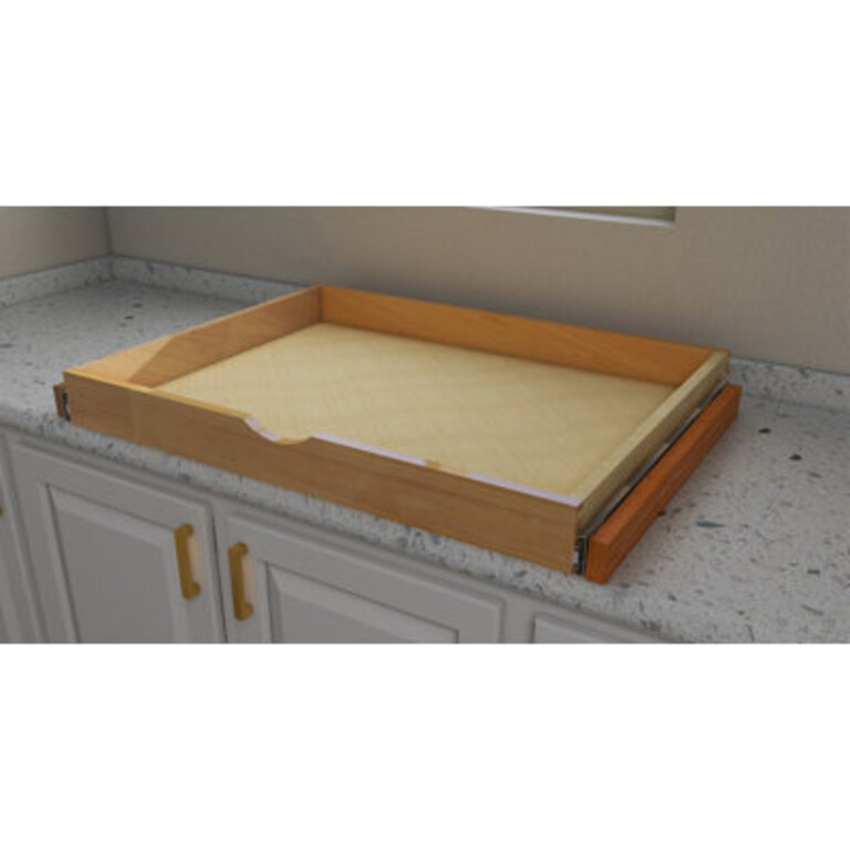 Daiona Solid Wood Pull-Out Drawer Box  21 Deep Cabinet Organizer in Multiple Widths Out Tray with Brackets