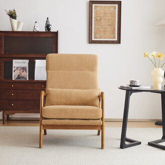 Lemley 256 W Solid Wood Armchair with Lumbar Support