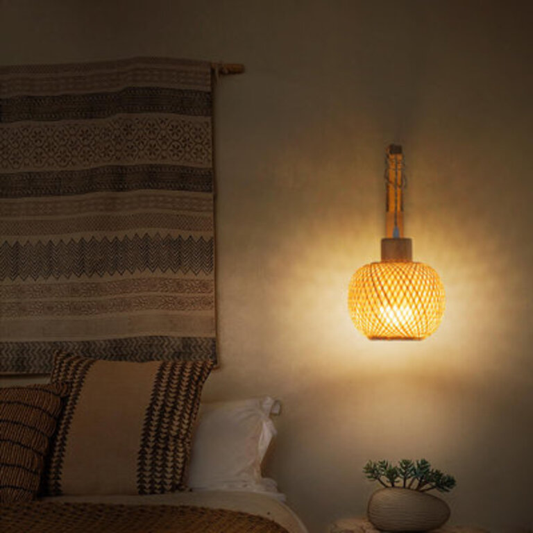 Anniek Rattan Swing Armed Sconce