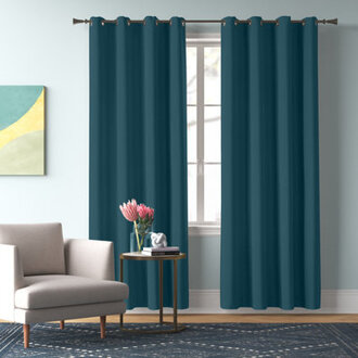 Mcmanus Sateen Room Darkening Curtain Pair