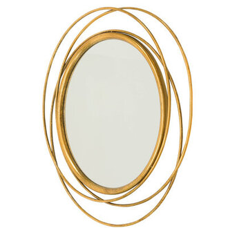 Ansley Round Metal Modern Wall Mirror