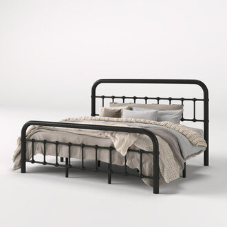 Kawamoto Metal Platform Bed Frame with Elegant Modern Design