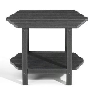 Maynerd 24 W HDPE Double-Tier Weather-Resistant Patio Side Table