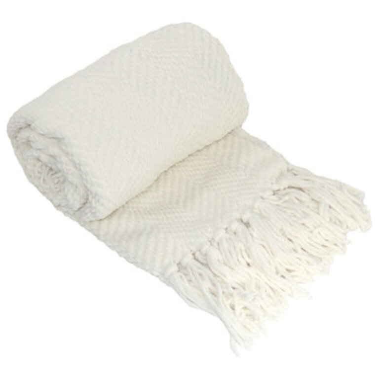 Tweed Knitted Throw Blanket