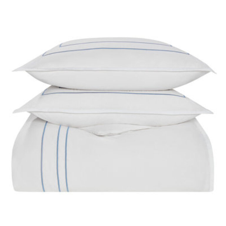 Nautica Alden Embroidered White Duvet Cover Set