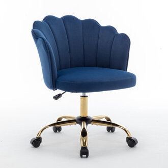 Izdyhaar Velvet Swivel Task Chair with Tufted Back