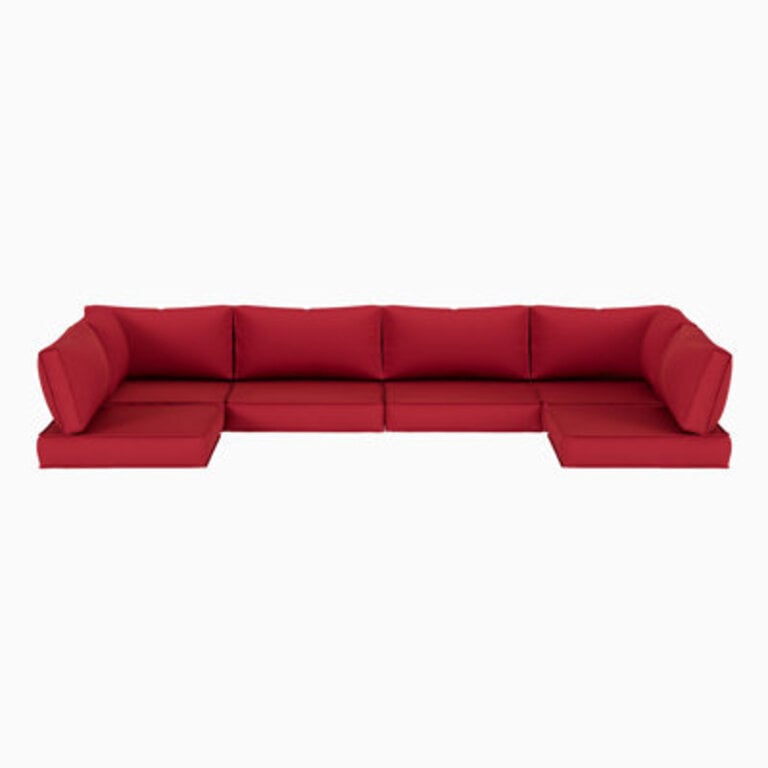 Outdoor 35 Replacement Cushion Set SeatBack Cushion Set of 6 Cushion  6 Backrests  2 coner cushions