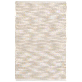Herringbone LinenWhite Handwoven IndoorOutdoor Rug