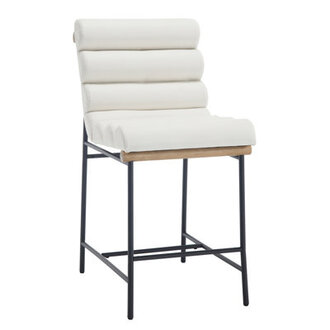 Mutsuo 25 H Faux Leather Counter Stool