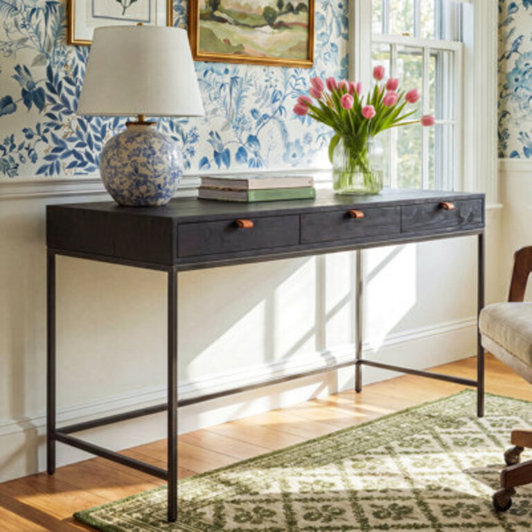Loki Solid Wood Top Writing Desk
