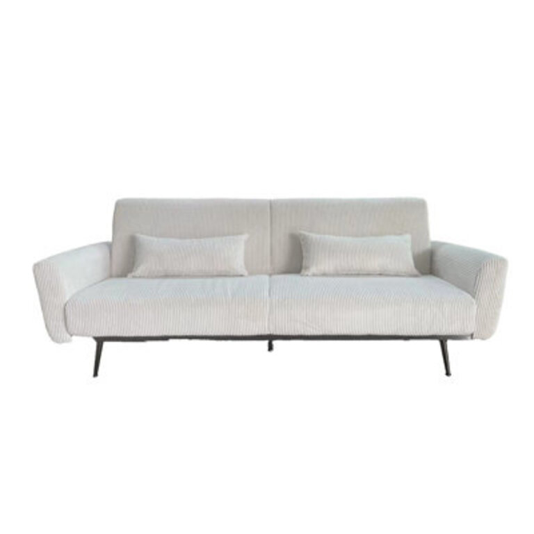 Chillax Gold 8386 Velvet Square Arm Sleeper Sofa