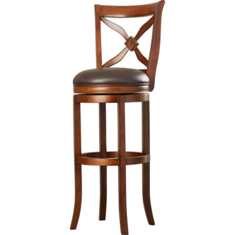 Arieta Swivel Upholstered Counter Stool with Solid Wood Frame
