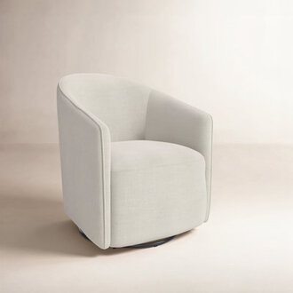 Caines Upholstered Swivel Barrel Chair