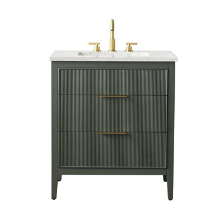 Bilroy 30 Single Sink Bathroom Vanity with Engineered Stone Top