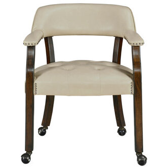 Porker Tufted Sponge Dining Chairs with Casters