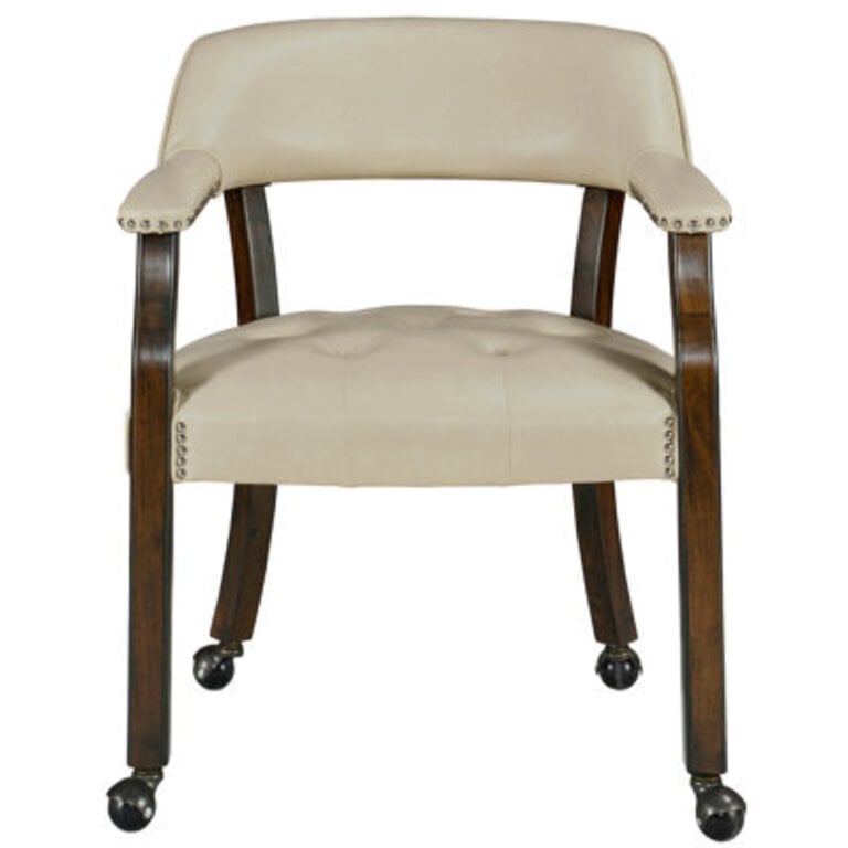 Porker Tufted Sponge Dining Chairs with Casters